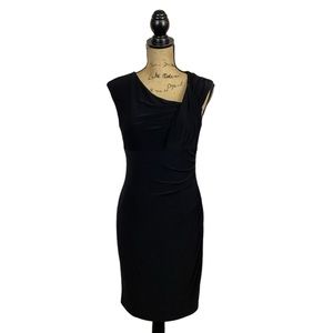 LAUREN Ralph Lauren Sleeveless Asymetric Knit Dress Black
